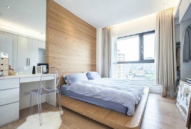 上海保利城105平北欧风格住宅卧室装修效果图
