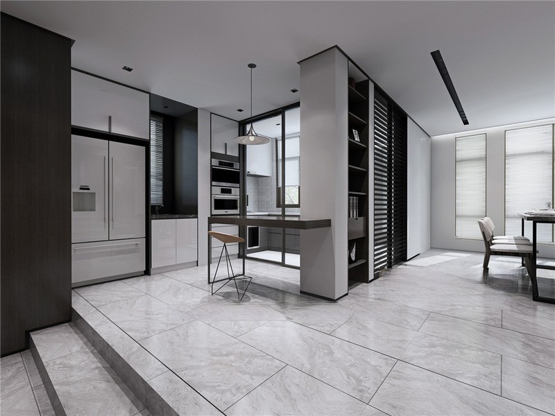 上海保利天琴280平现代简约风格别墅厨房装修效果图