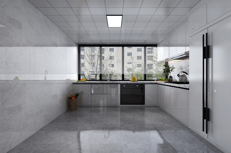 上海华亭新家银杏苑200平现代简约风格三居室厨房装修效果图