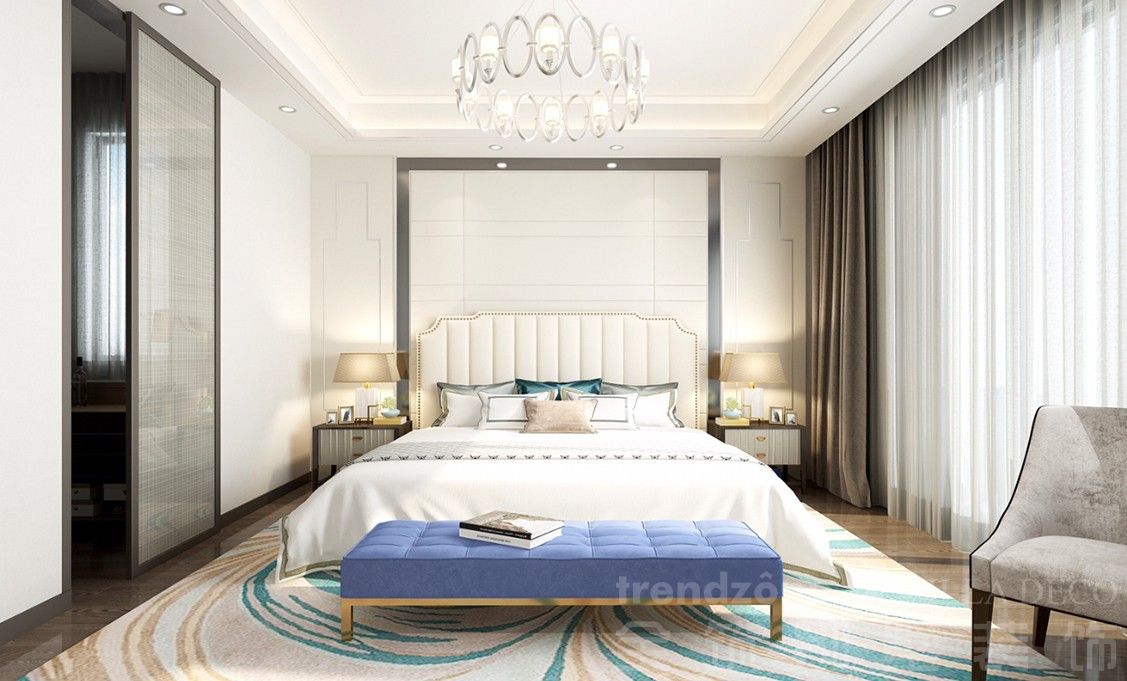 上海北郊庄园500现代别墅卧室装修效果图