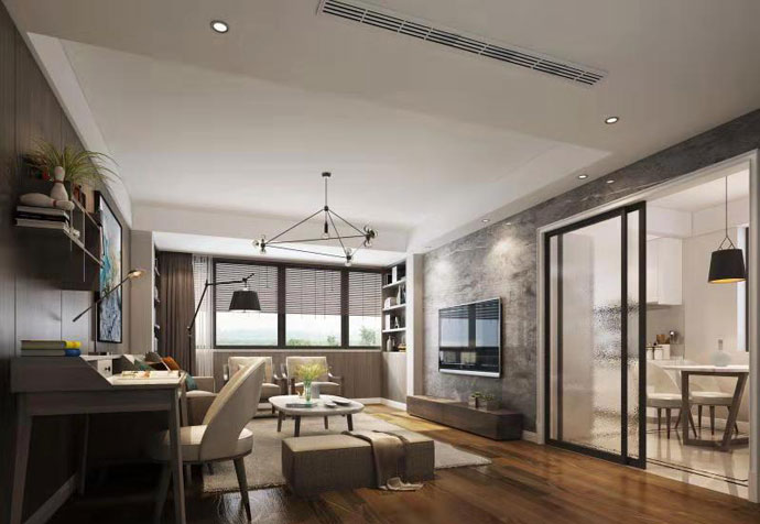 杨浦区银河经典苑86平美式风格公寓装修效果图