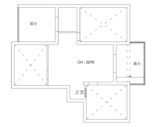 上海华亭新家银杏苑200平三居室户型图