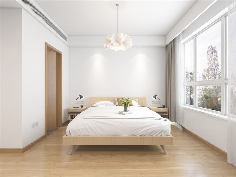 上海碧桂园浦东星作170平日式风格住宅卧室装修效果图