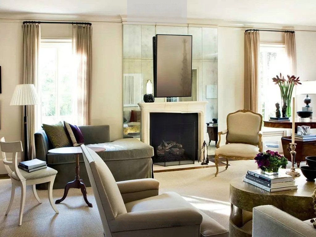 大华别墅300平美式风格大平层客厅装修效果图