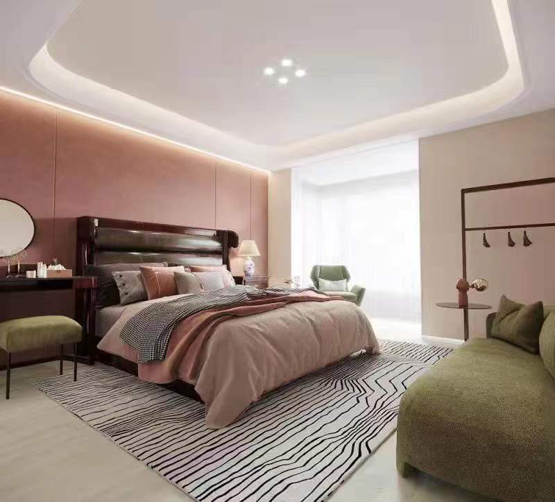 徐汇区海上名邸280平现代风格大平层卧室装修效果图