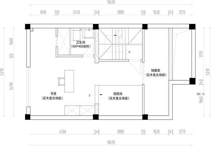 崇明区华贸东滩210平欧式风格别墅装修效果图