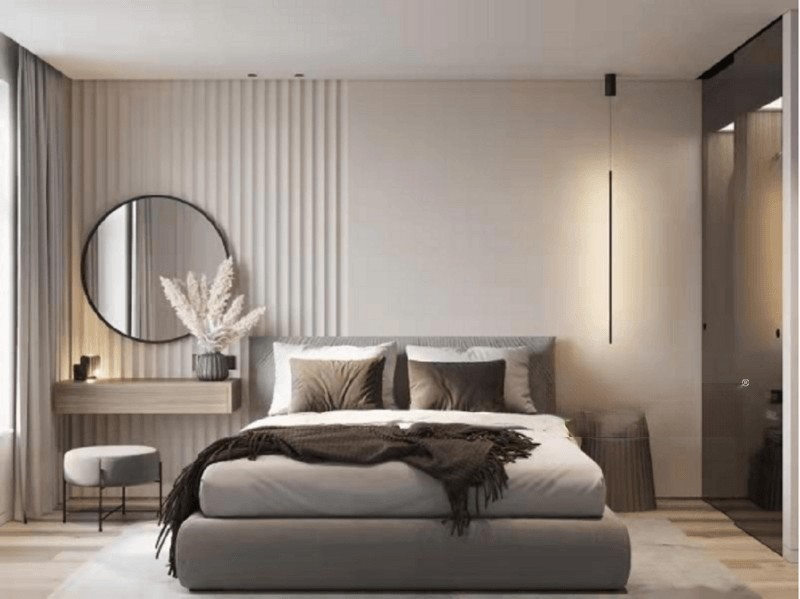 上海上海禹洲府140平新中式风格三居室卧室装修效果图