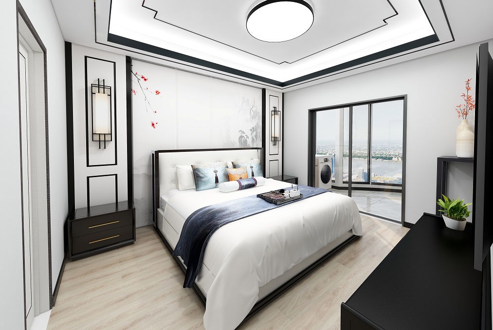 长宁中山公寓109平现代简约风格三房装修效果图