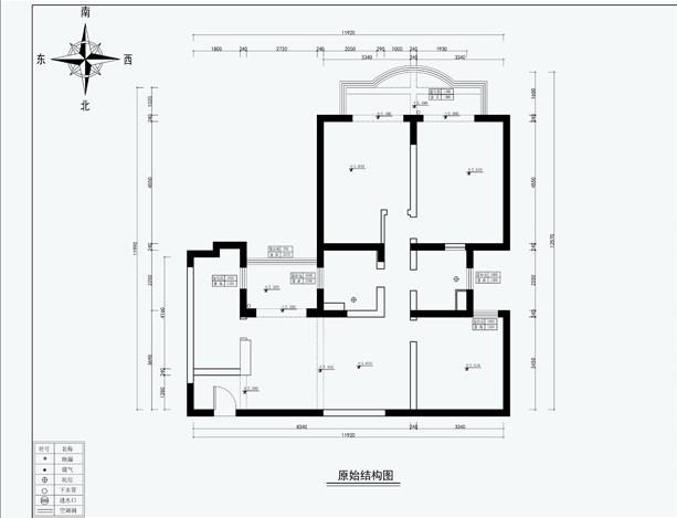 虹口区嘉宏紫薇园150平简约风格公寓装修效果图