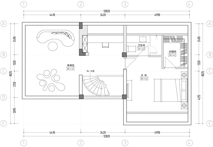 松江区新南路壹号168平工业风格别墅装修效果图