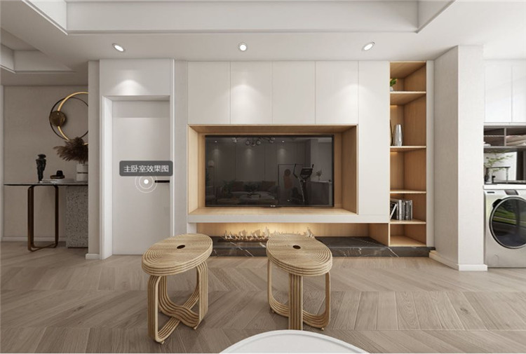浦东新区绿海家园103平现代风格三居室装修效果图