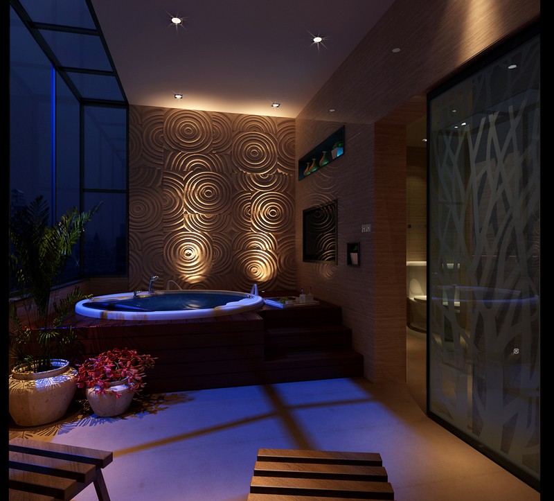上海上隽嘉苑360平现代前卫风格别墅卫生间装修效果图