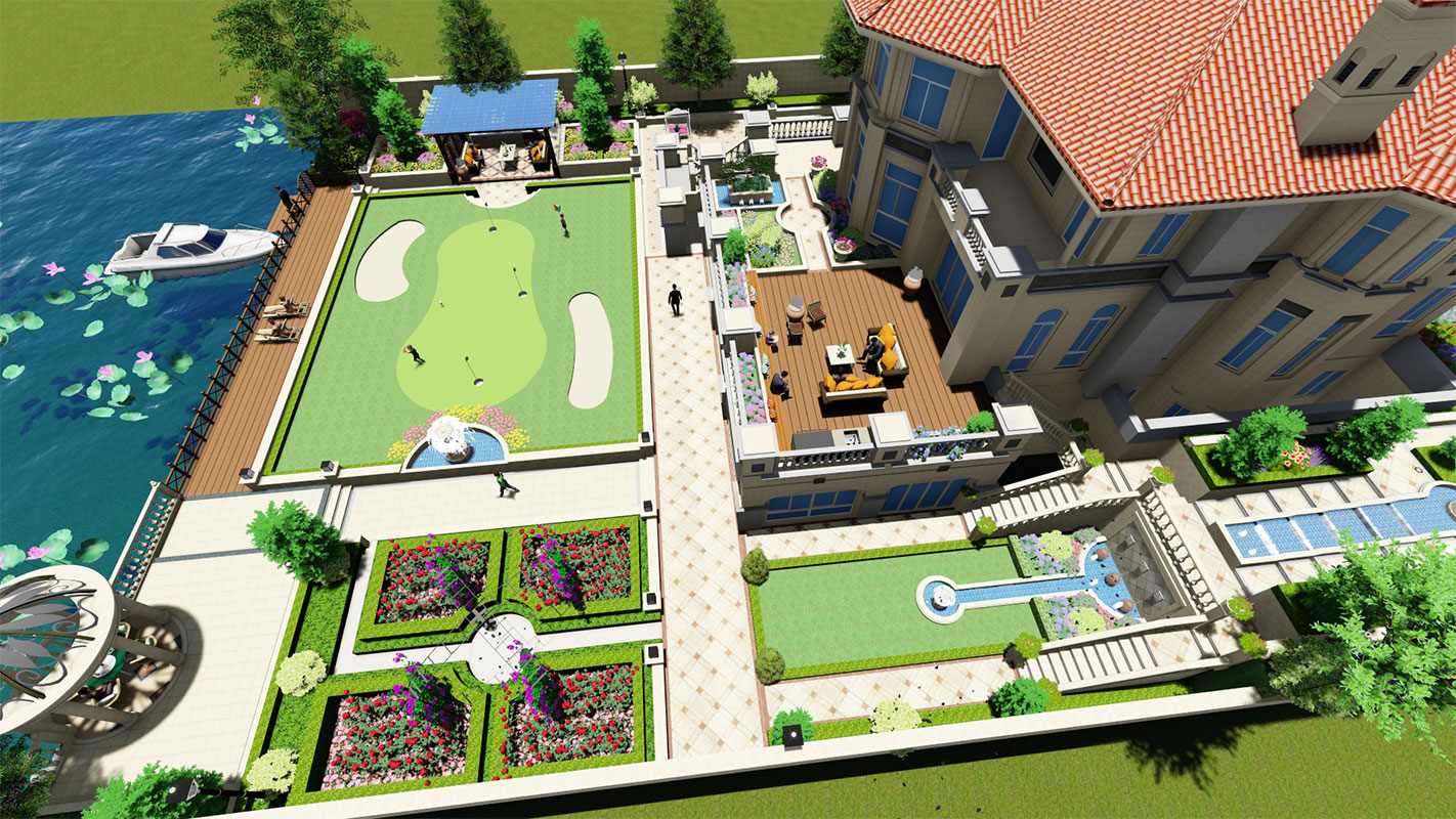 奉贤区棕榈滩高尔夫1500平欧式风格独栋别墅其他区域装修效果图