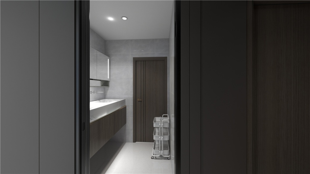 浦东灵山路150现代简约三室两厅卫生间装修效果图