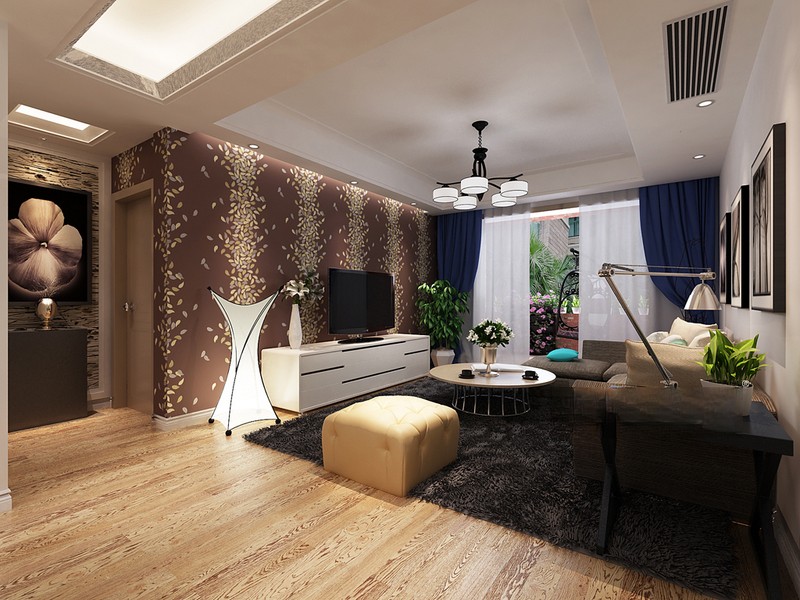 上海保利叶语136平欧式古典风格三居室客厅装修效果图