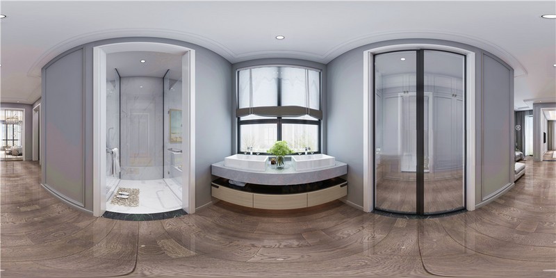 上海自建别墅800平欧式风格别墅卫生间装修效果图