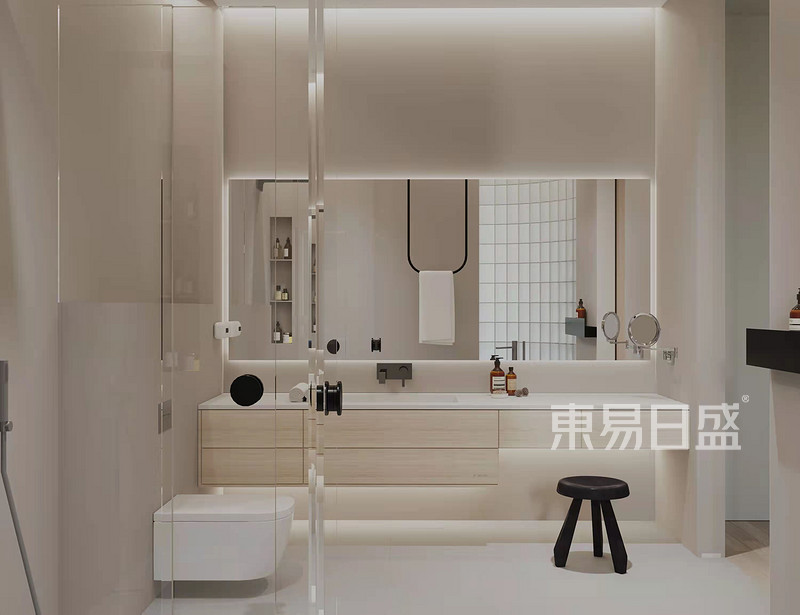 上海玫瑰园634平现代简约风格别墅卫生间装修效果图