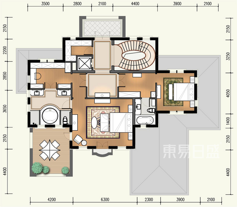 上海海尔darling庄园690平法式风格别墅其他区域效果图