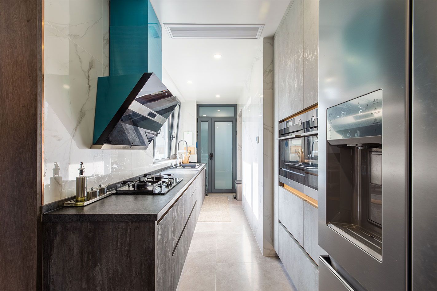 浦东尚海郦景165平现代极简风格大平层厨房装修效果图