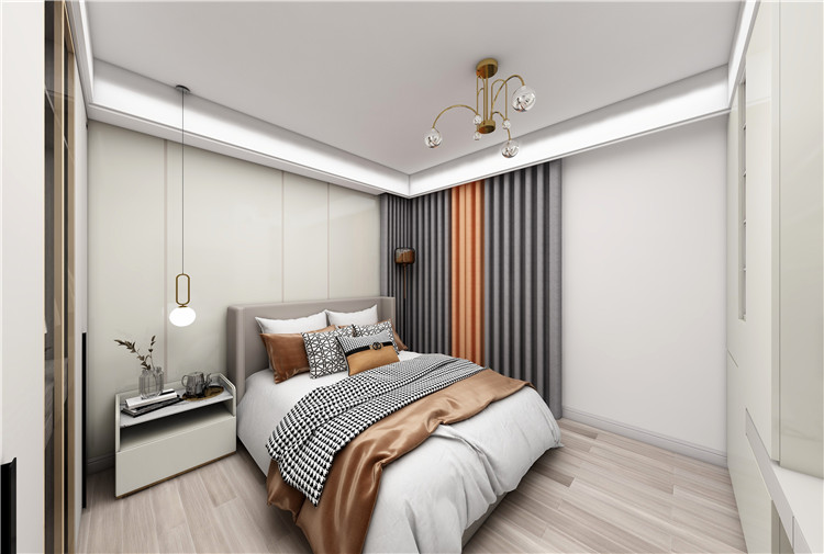 浦东新区未来域城80平现代风格二居室装修效果图
