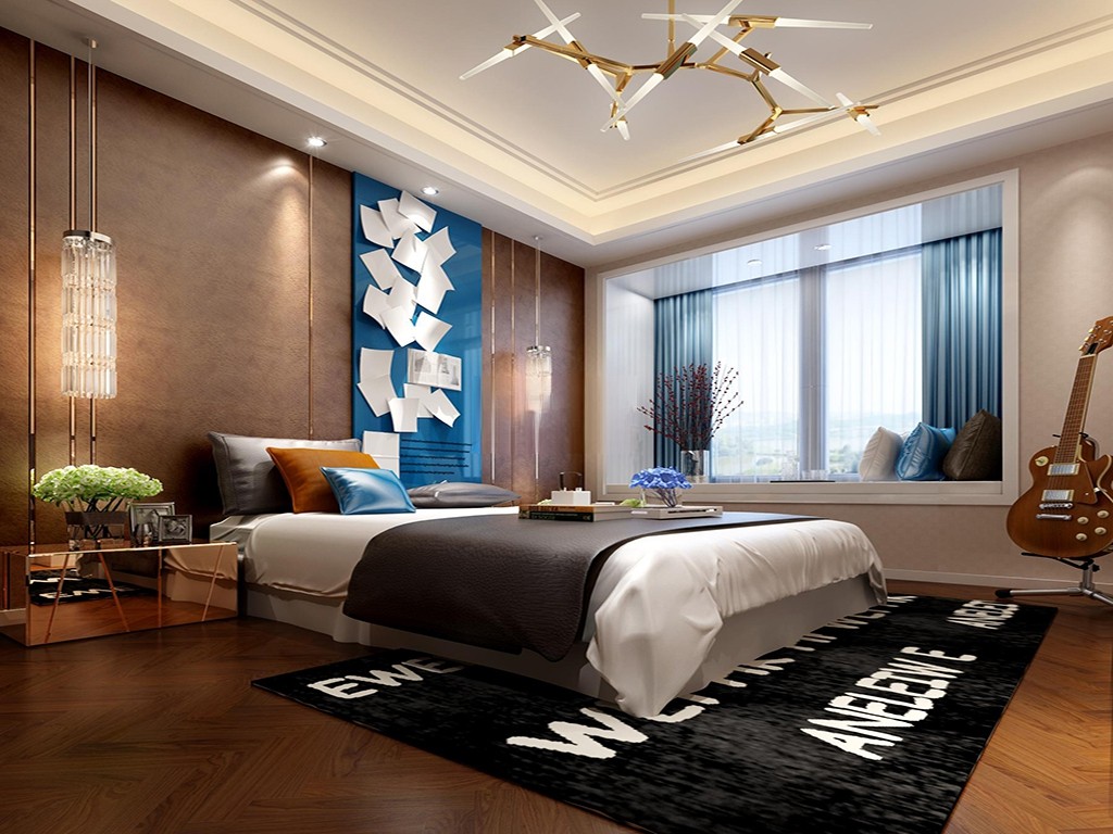金山区150平地中海风格大平层卧室装修效果图