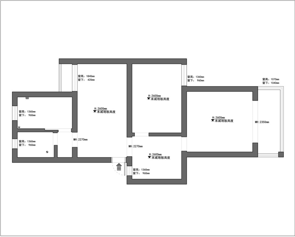 浦东崮山小区两室一厅户型图