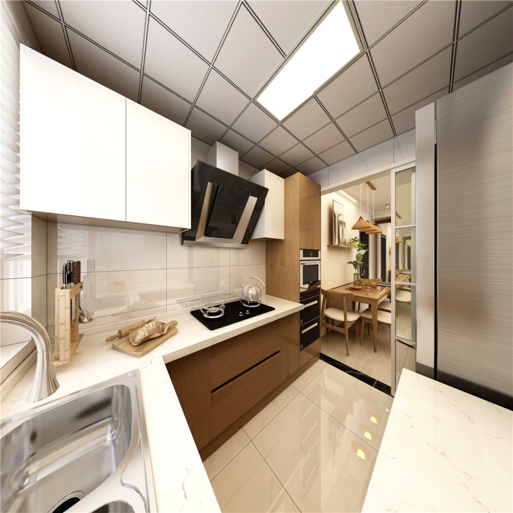 宝山区电台路78现代简约两室一厅厨房装修效果图