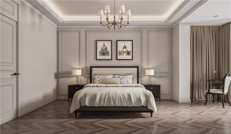 上海上海誉品原墅380平美式风格别墅卧室装修效果图