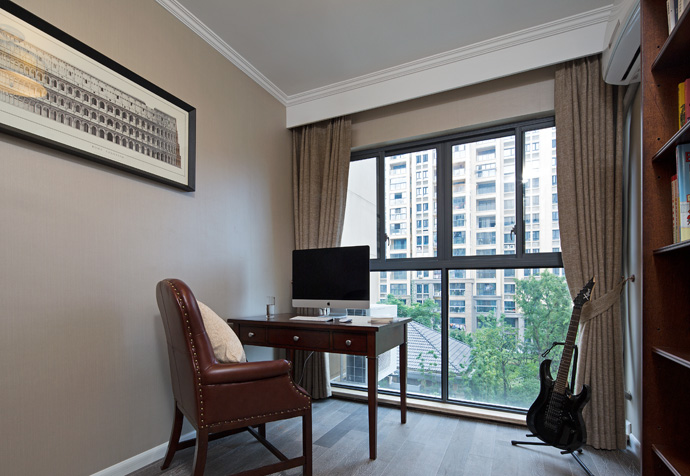 宝山区恒盛豪庭128平美式风格公寓装修效果图
