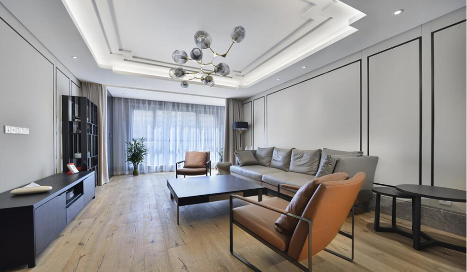 浦东金地城150平中式风格一室一厅装修效果图