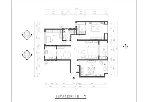 上海戎辉苑136平三居室户型图