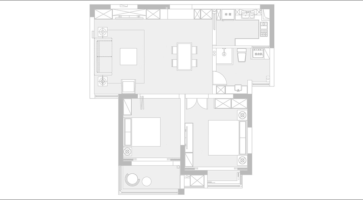 嘉定区南陈小区144平现代简约风格三室两厅装修效果图