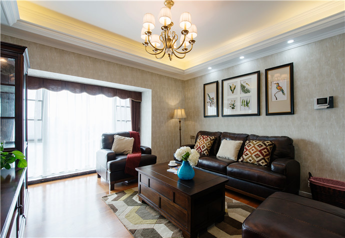 青浦区和瑞东苑131平美式风格公寓装修效果图