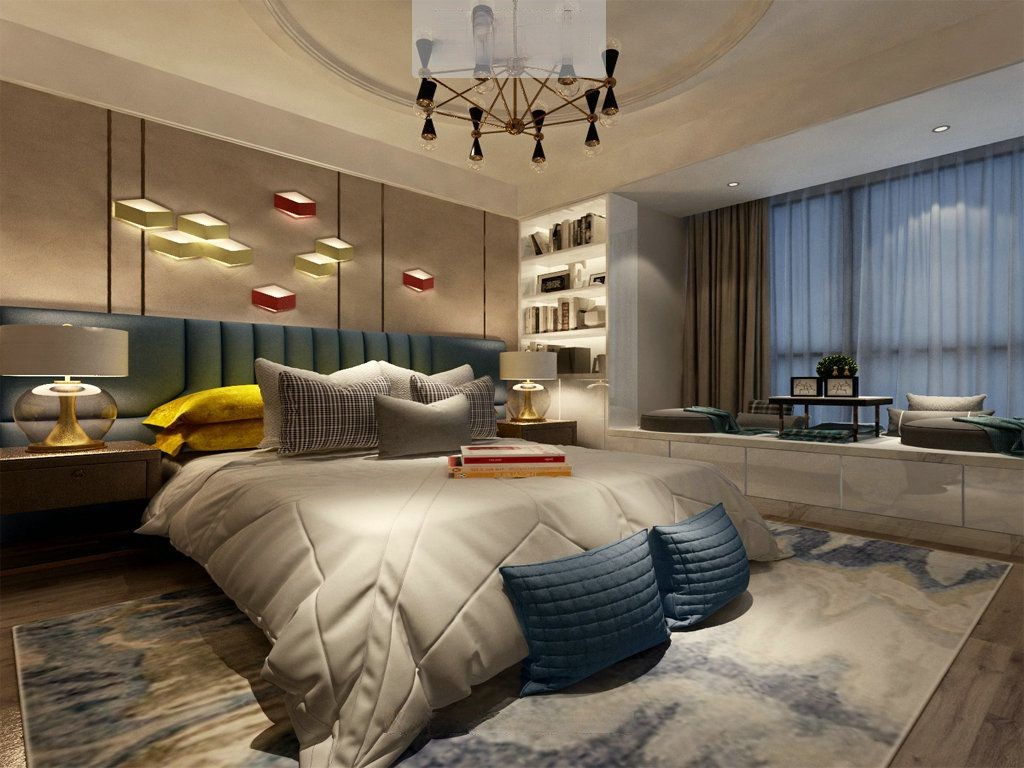 宝山区香逸湾120平欧式风格大平层卧室装修效果图