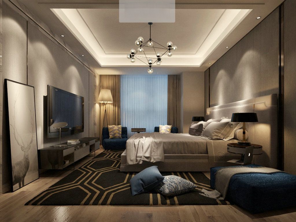 宝山区香逸湾120平欧式风格大平层卧室装修效果图