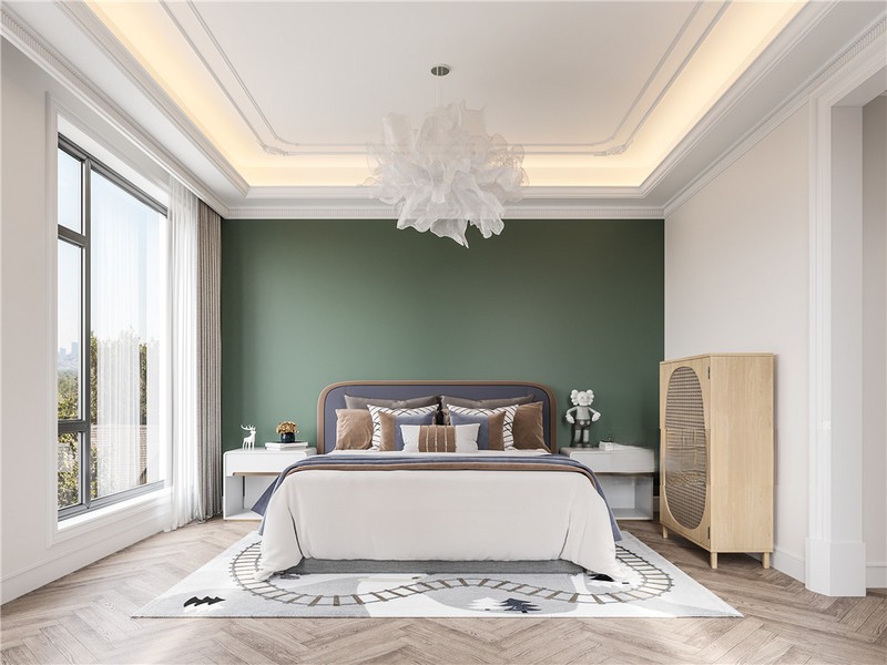 上海上海法兰西世家525平法式风格别墅卧室装修效果图