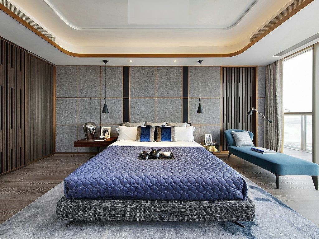 徐汇区尚海湾150平现代风格大平层卧室装修效果图