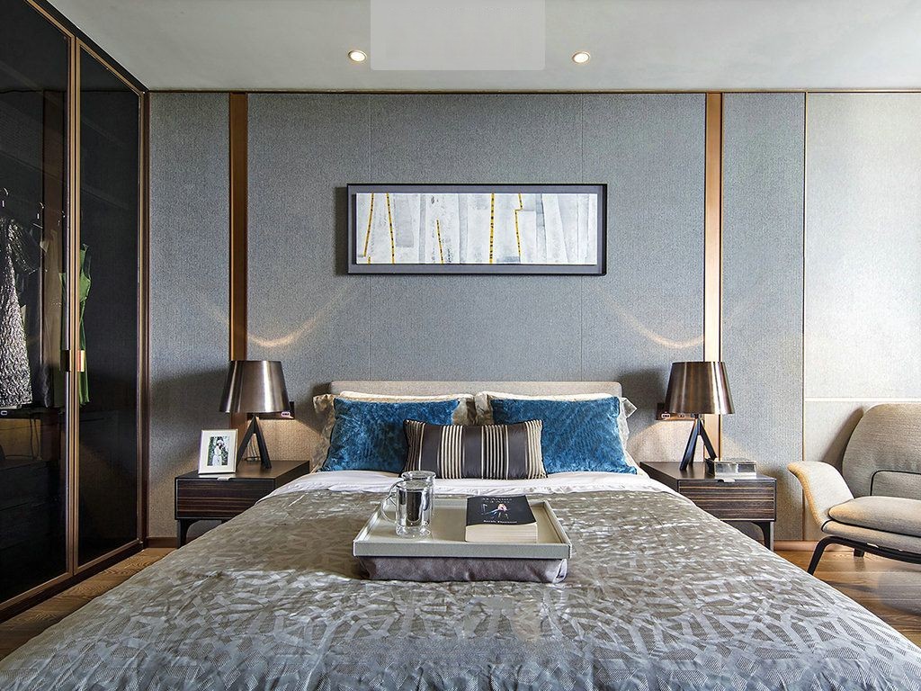 徐汇区尚海湾150平现代风格大平层卧室装修效果图