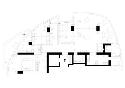 上海中星美华邨240平三居室户型图