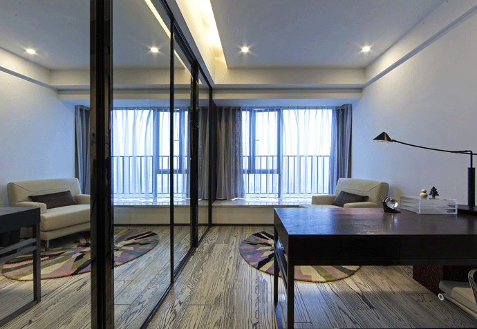 苏州东湖林语129平现代风格公寓装修效果图