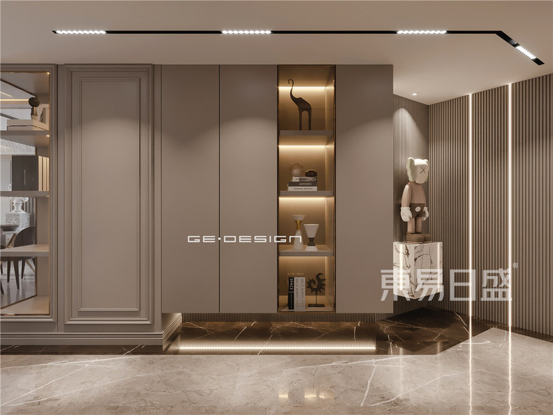 上海上海东方曼哈顿180平美式风格三居室客厅装修效果图