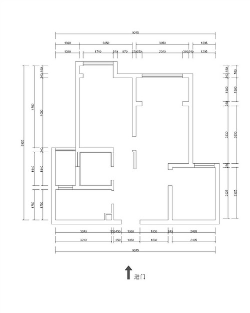 上海蟠龙馨苑95平住宅户型图