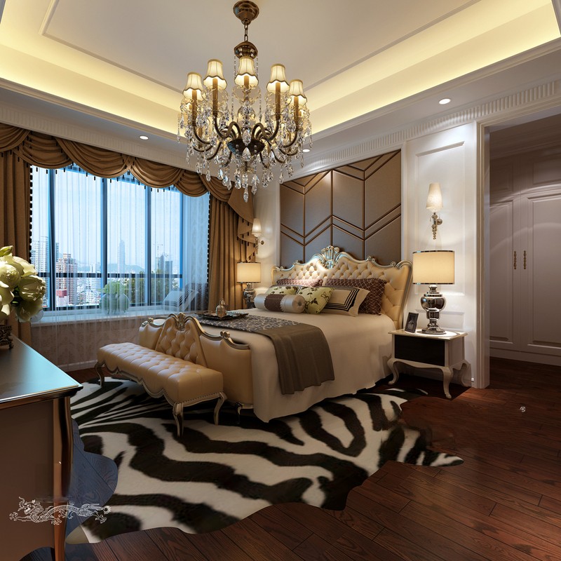 上海藏龙御景225平欧式风格别墅卧室装修效果图