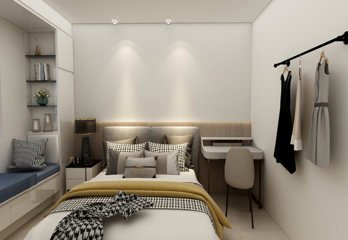 松江区海欣城新世纪家园130平现代风格公寓装修效果图