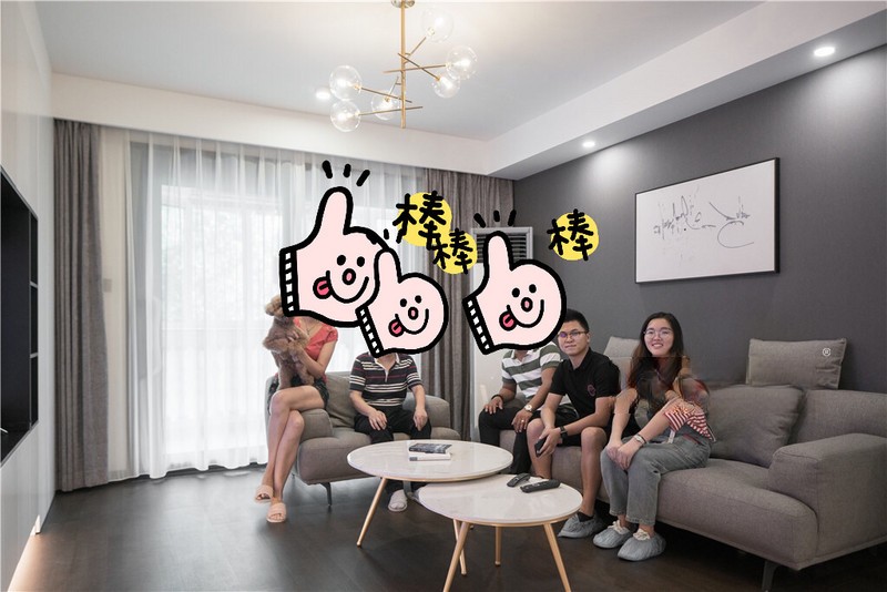 上海望族苑122平现代简约风格住宅客厅装修效果图