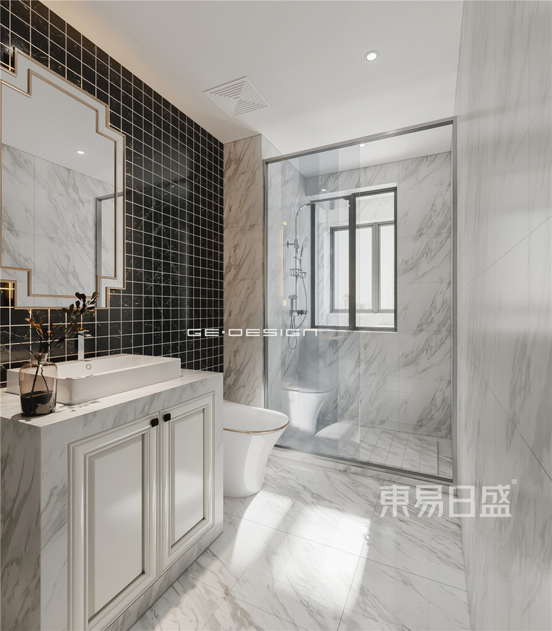 上海上海东方曼哈顿180平美式风格三居室卫生间装修效果图