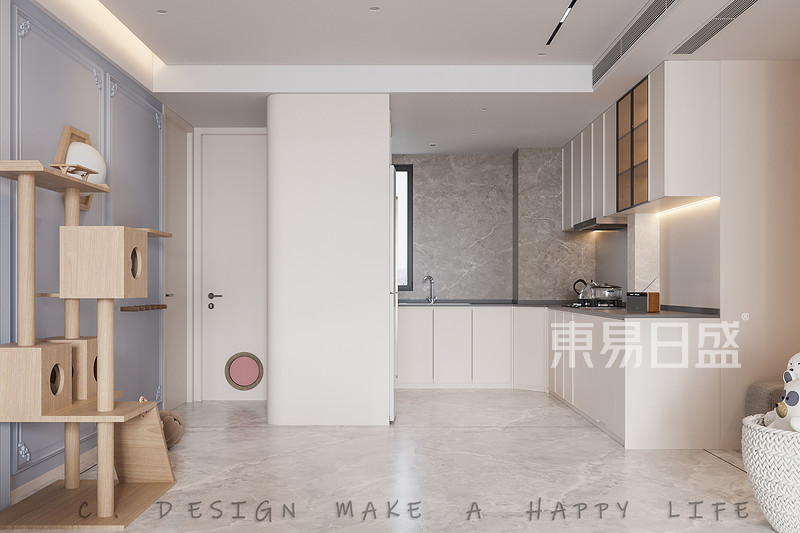 上海普陀绿地海珀玉晖120平混搭风格三居室厨房装修效果图