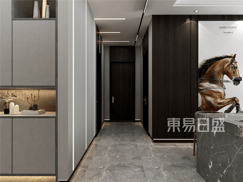 上海湖语森林141平现代简约风格三居室装修效果图