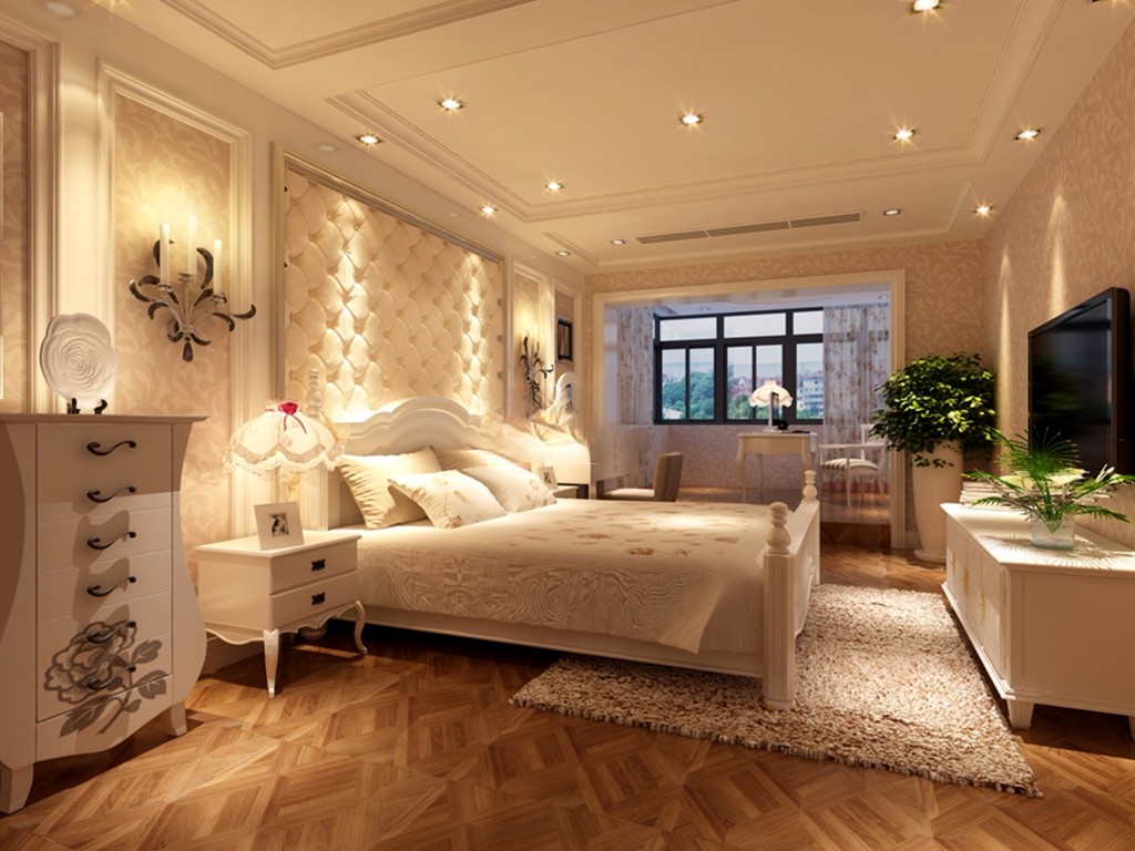 宝山区中环复地天地700平欧式风格独栋别墅卧室装修效果图