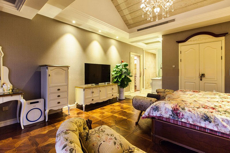 上海天目国际村500平欧式古典风格别墅卧室装修效果图
